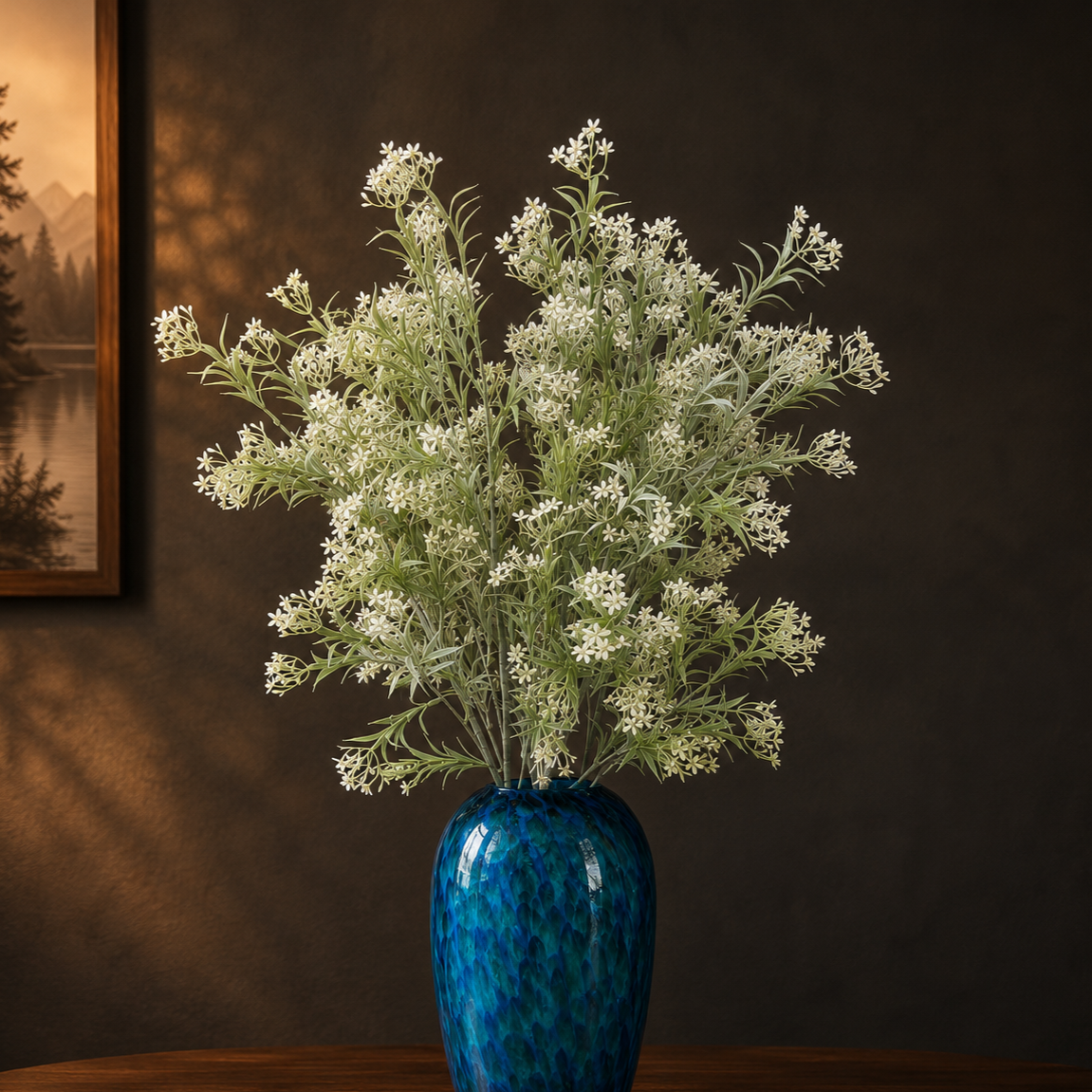 Artificial Flower Asparagus Stem White