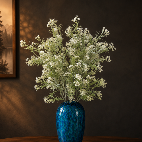 Artificial Flower Asparagus Stem White