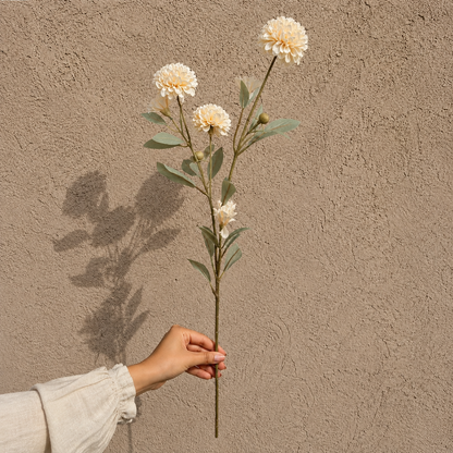 Artificial Flower Carnation Stem Off White