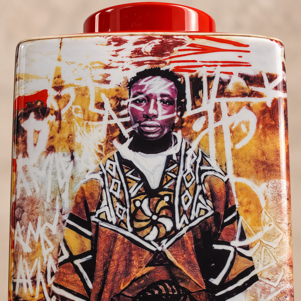 Safari Art Ceramic Decorative Ginger Jar