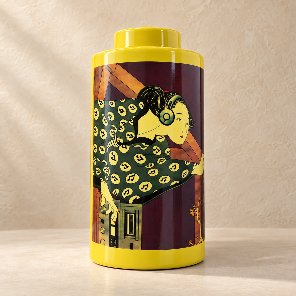 Kimono Ceramic Decorative Ginger Jar