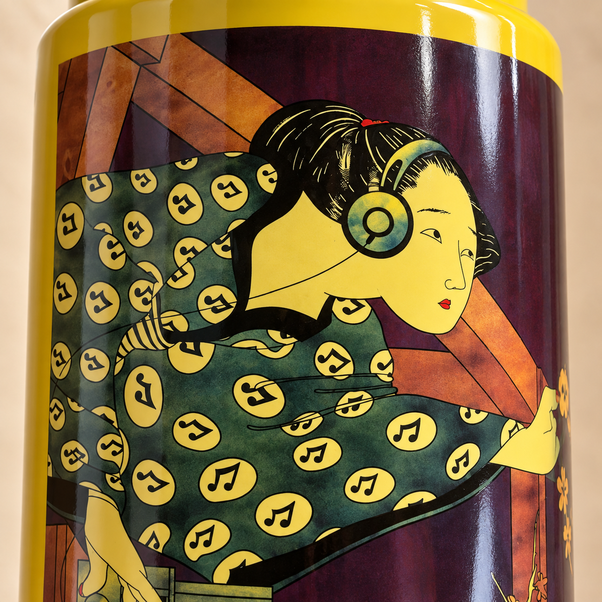 Kimono Ceramic Decorative Ginger Jar