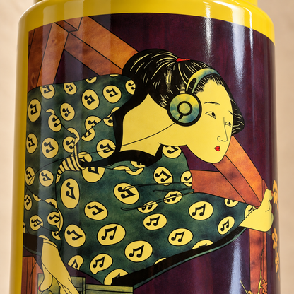 Kimono Ceramic Decorative Ginger Jar