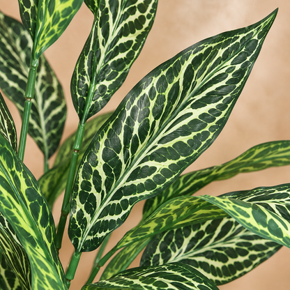 Artificial Green And White Leaf Bunch
