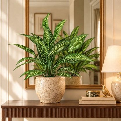 Artificial Green And Yellow Plant Stock