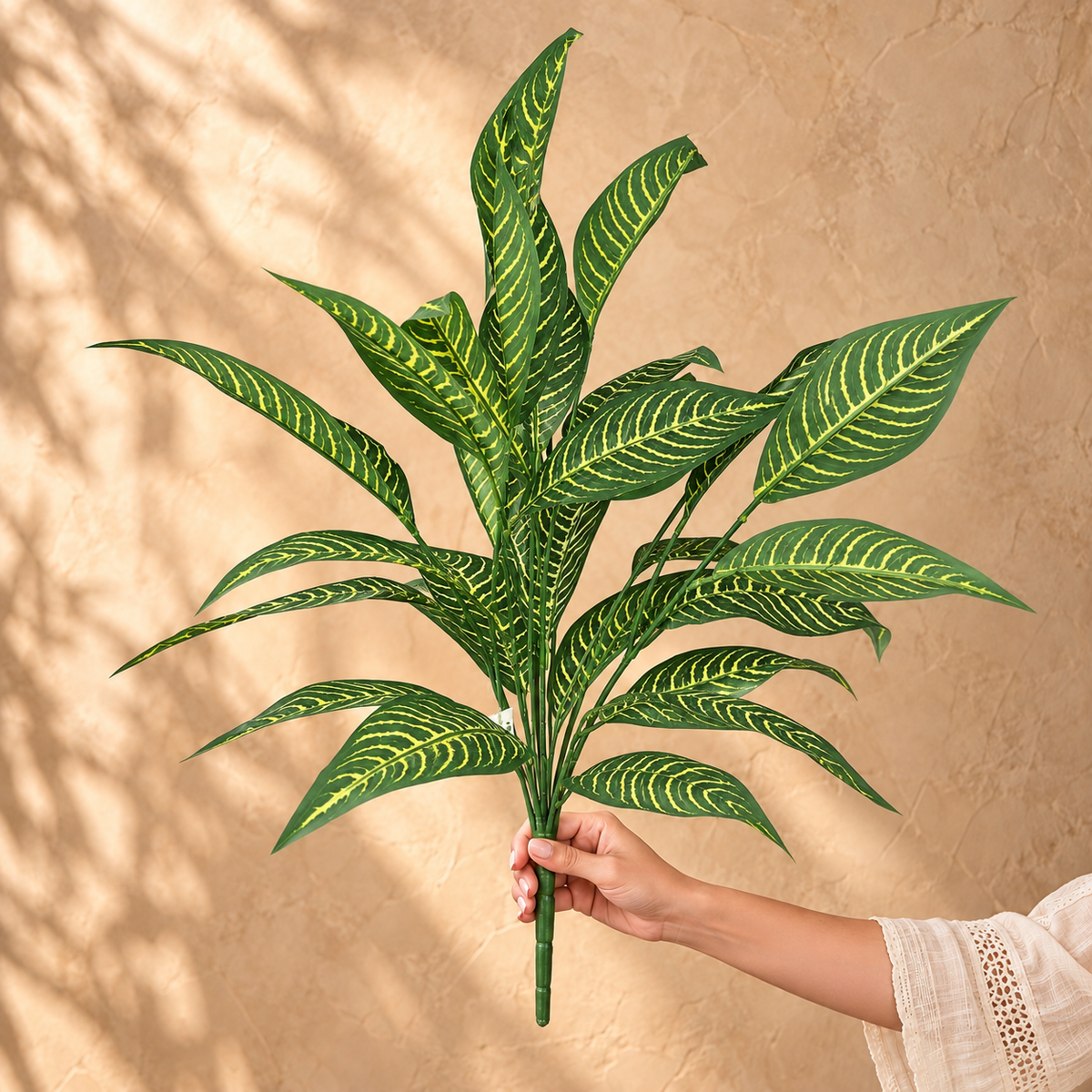 Artificial Green And Yellow Plant Stock