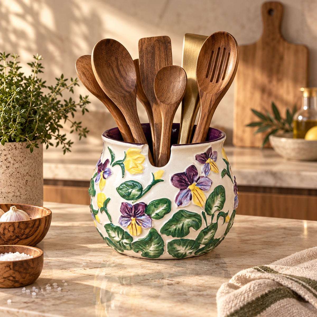 Decorative Hand-Painted Ceramic Bowl