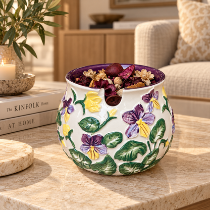 Decorative Hand-Painted Ceramic Bowl