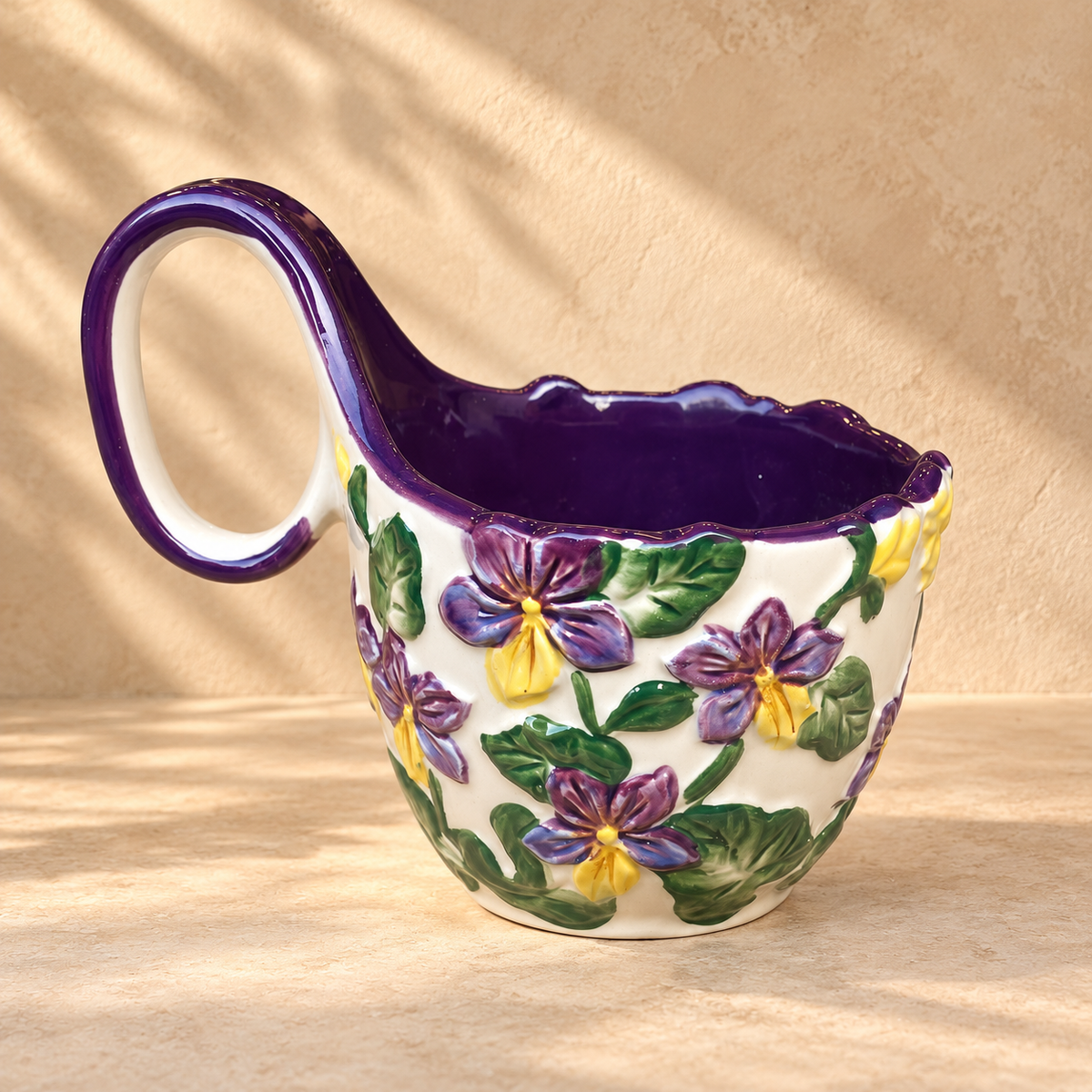Decorative Ceramic Bowl With Handle