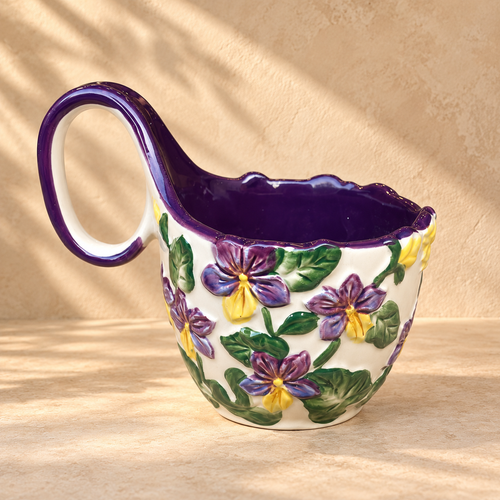 Decorative Ceramic Bowl With Handle