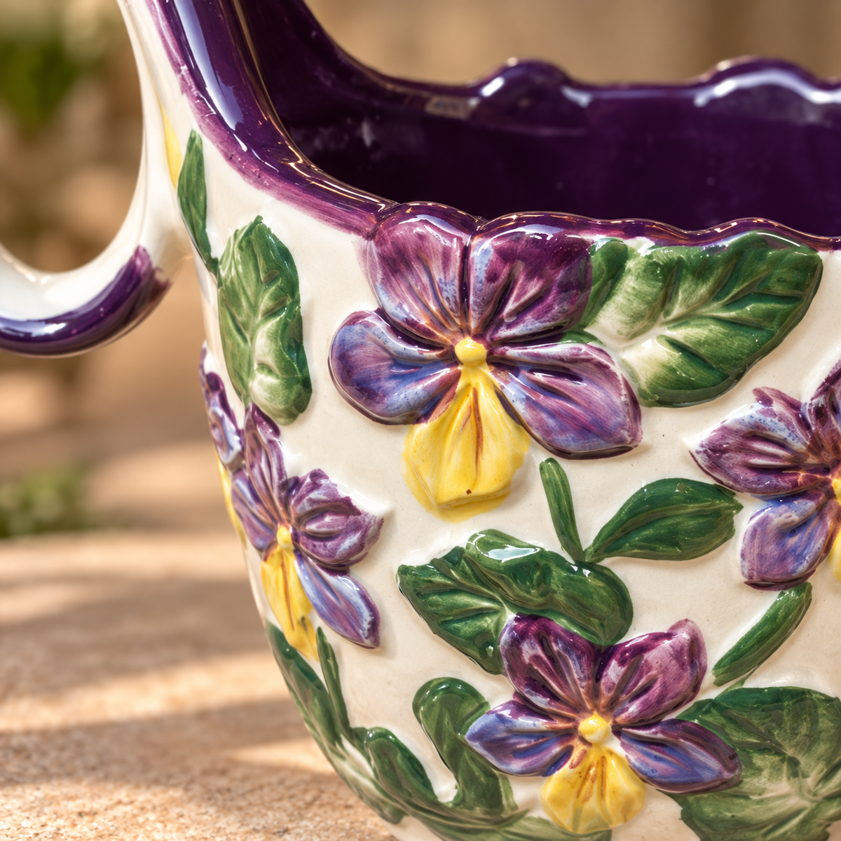 Decorative Ceramic Bowl With Handle