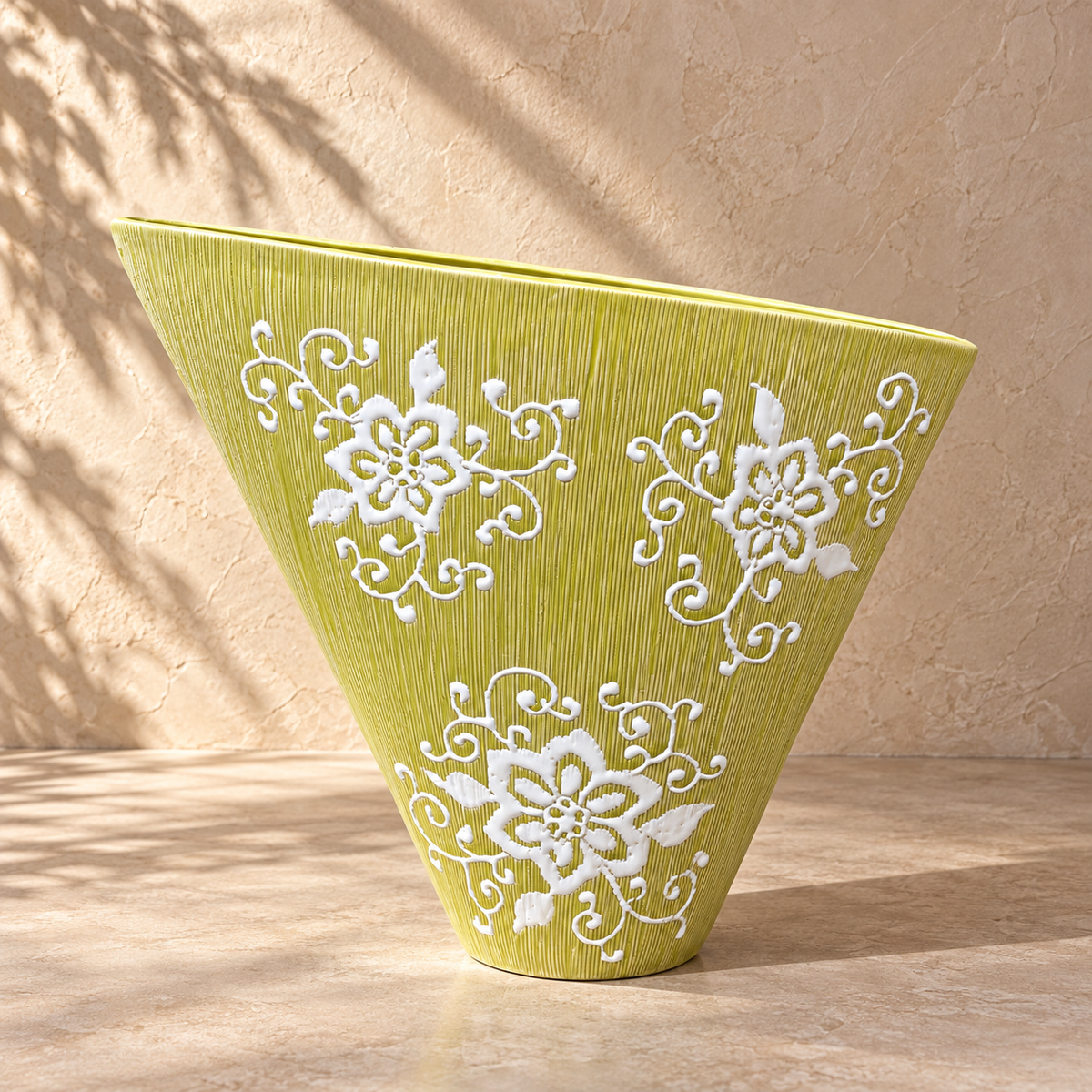 Lime Green Ceramic Vase