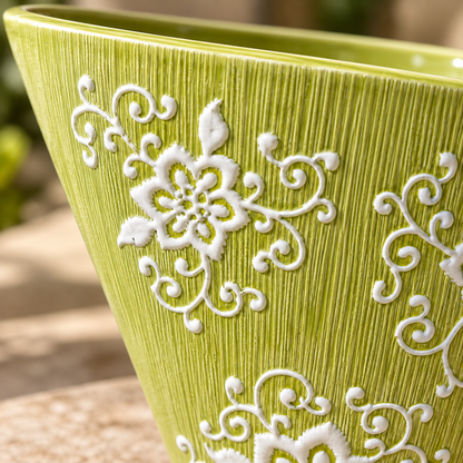 Lime Green Ceramic Vase