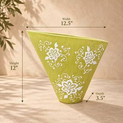 Lime Green Ceramic Vase
