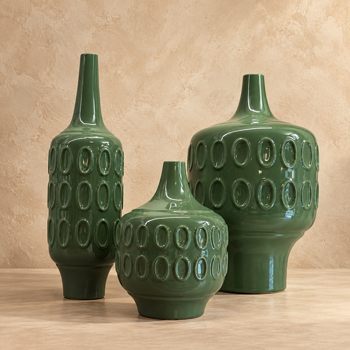 Sage Green Bottle Ceramic Vase