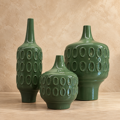Sage Green Bottle Ceramic Vase