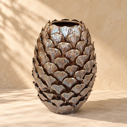 Scallop Shell Ceramic Vase
