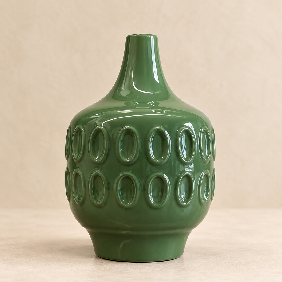 Sage Green Bottle Ceramic Vase