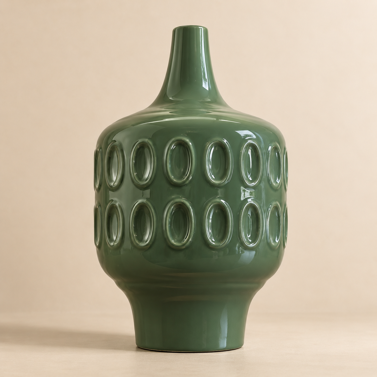 Sage Green Bottle Ceramic Vase