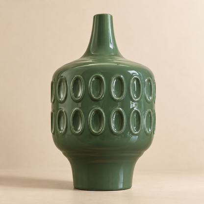Sage Green Bottle Ceramic Vase