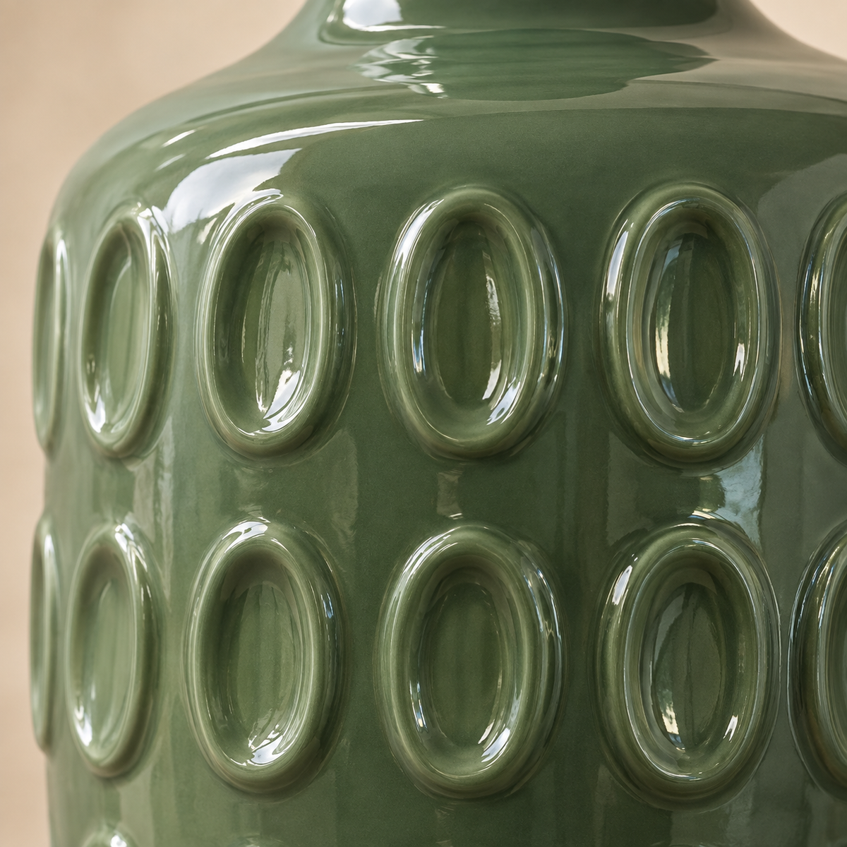 Sage Green Bottle Ceramic Vase