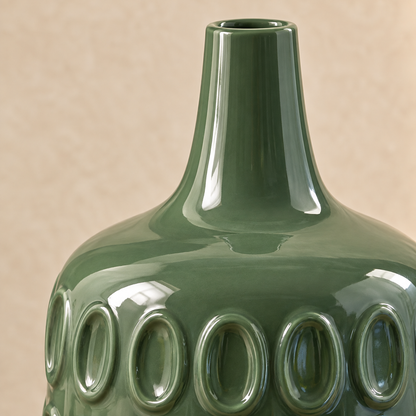 Sage Green Bottle Ceramic Vase