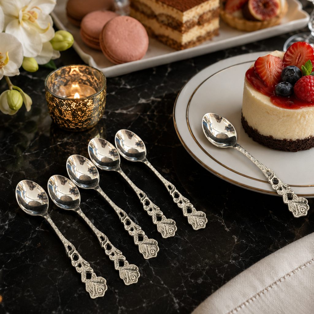 Rose Coffee Spoons - Set of 6