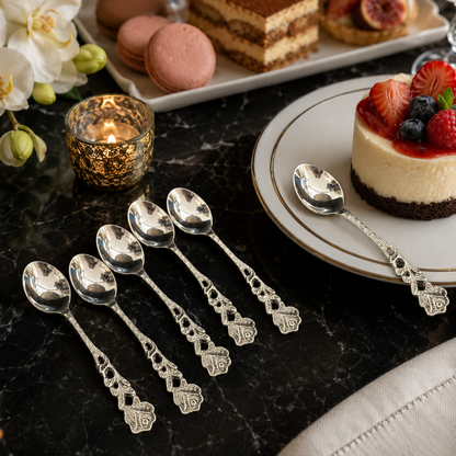 Rose Coffee Spoons - Set of 6