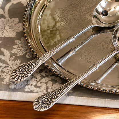Antique Silver Serving Cutlery Set