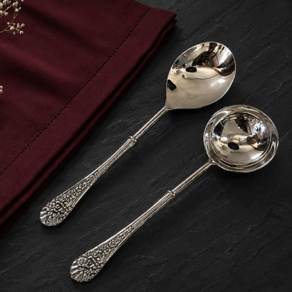 Antique Silver Serving Cutlery Set