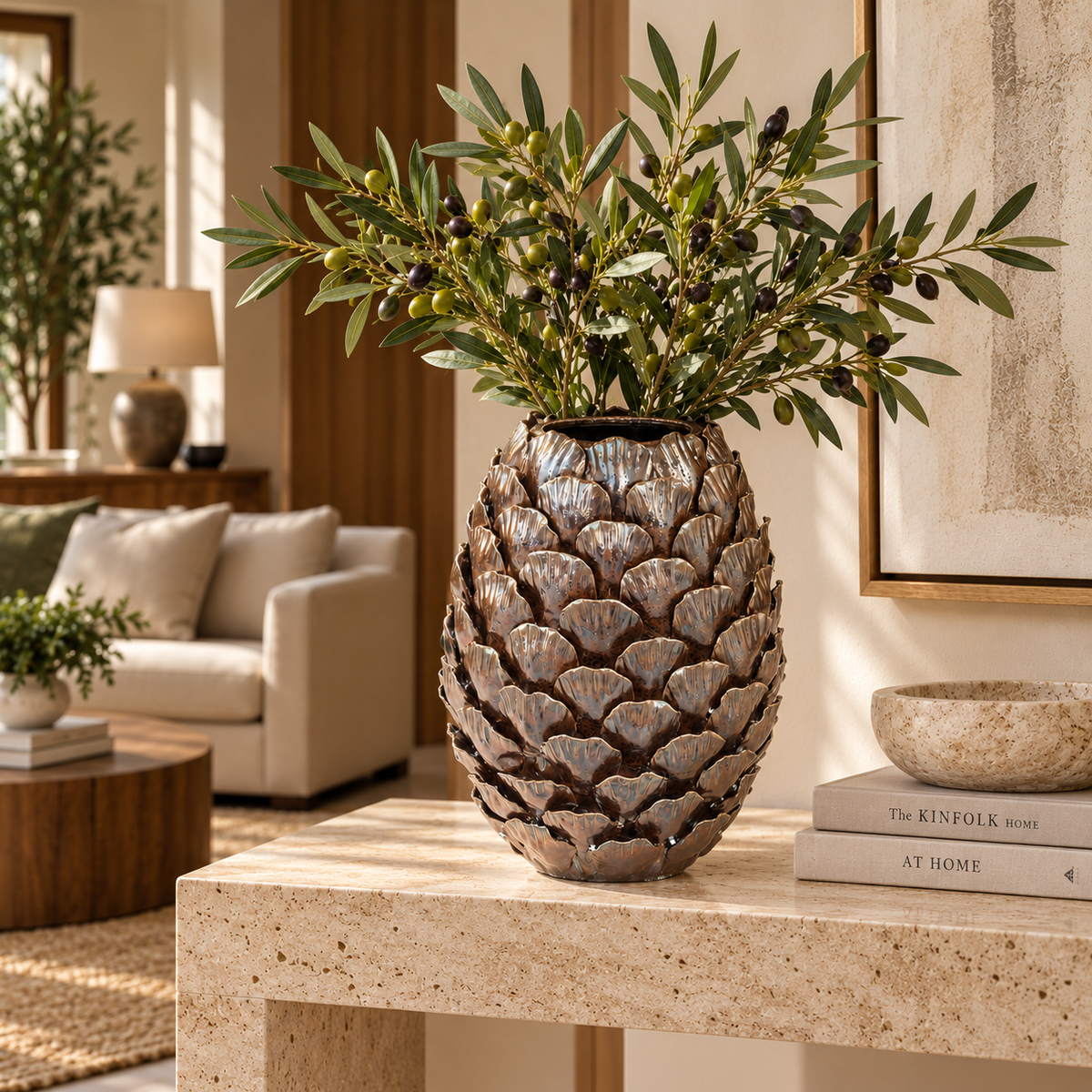 Scallop Shell Ceramic Vase