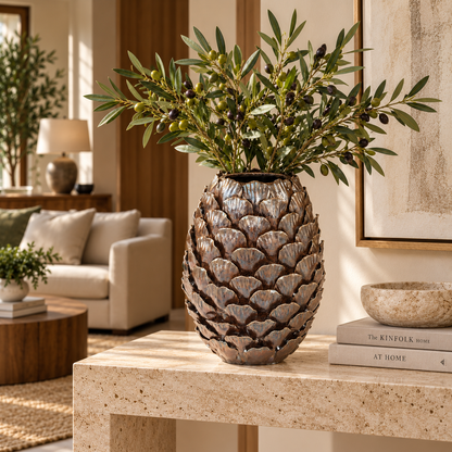 Scallop Shell Ceramic Vase