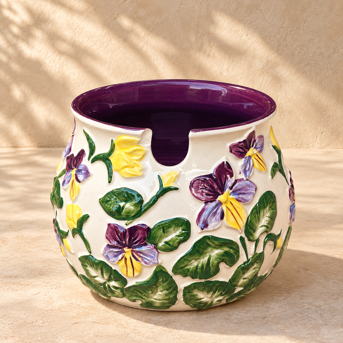 Decorative Hand-Painted Ceramic Bowl