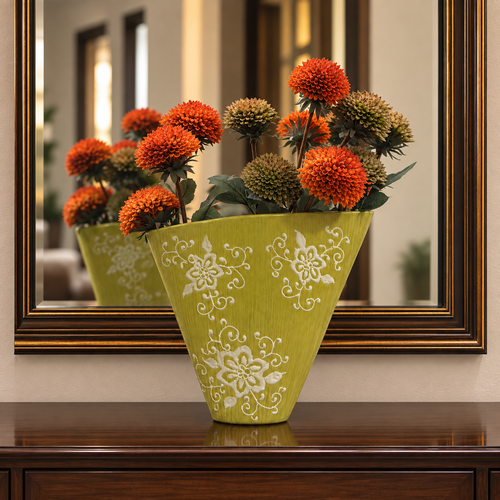 Lime Green Ceramic Vase