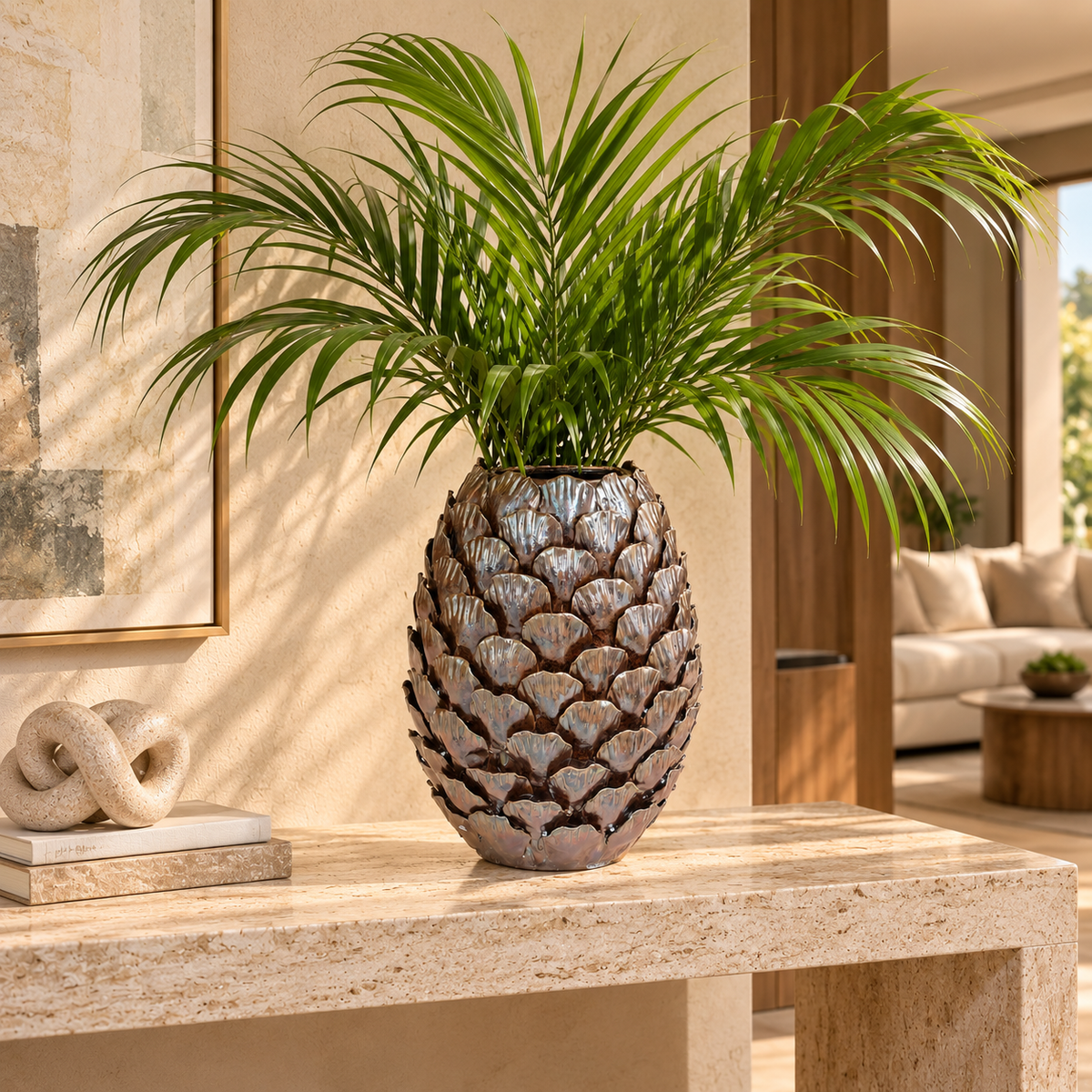 Scallop Shell Ceramic Vase