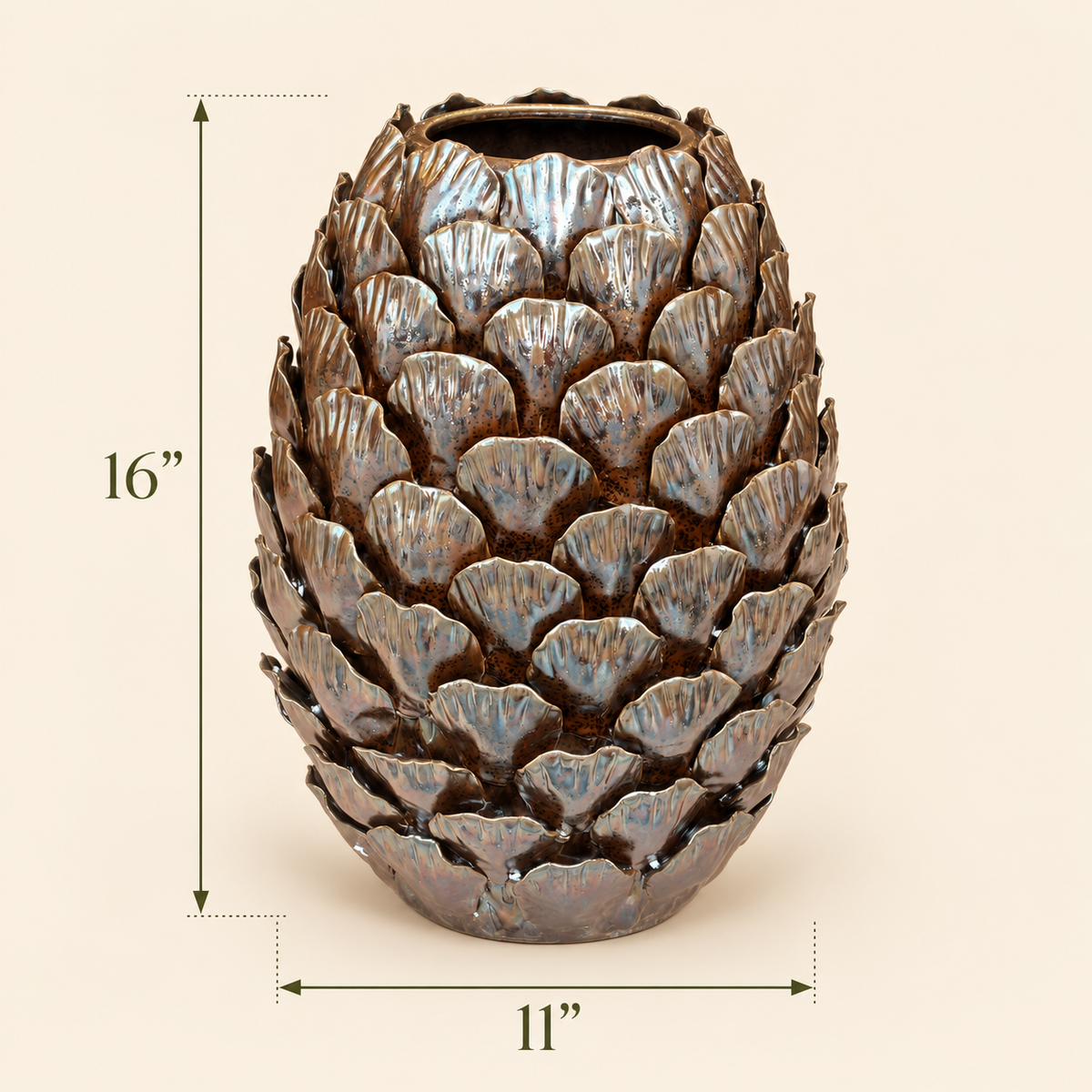 Scallop Shell Ceramic Vase