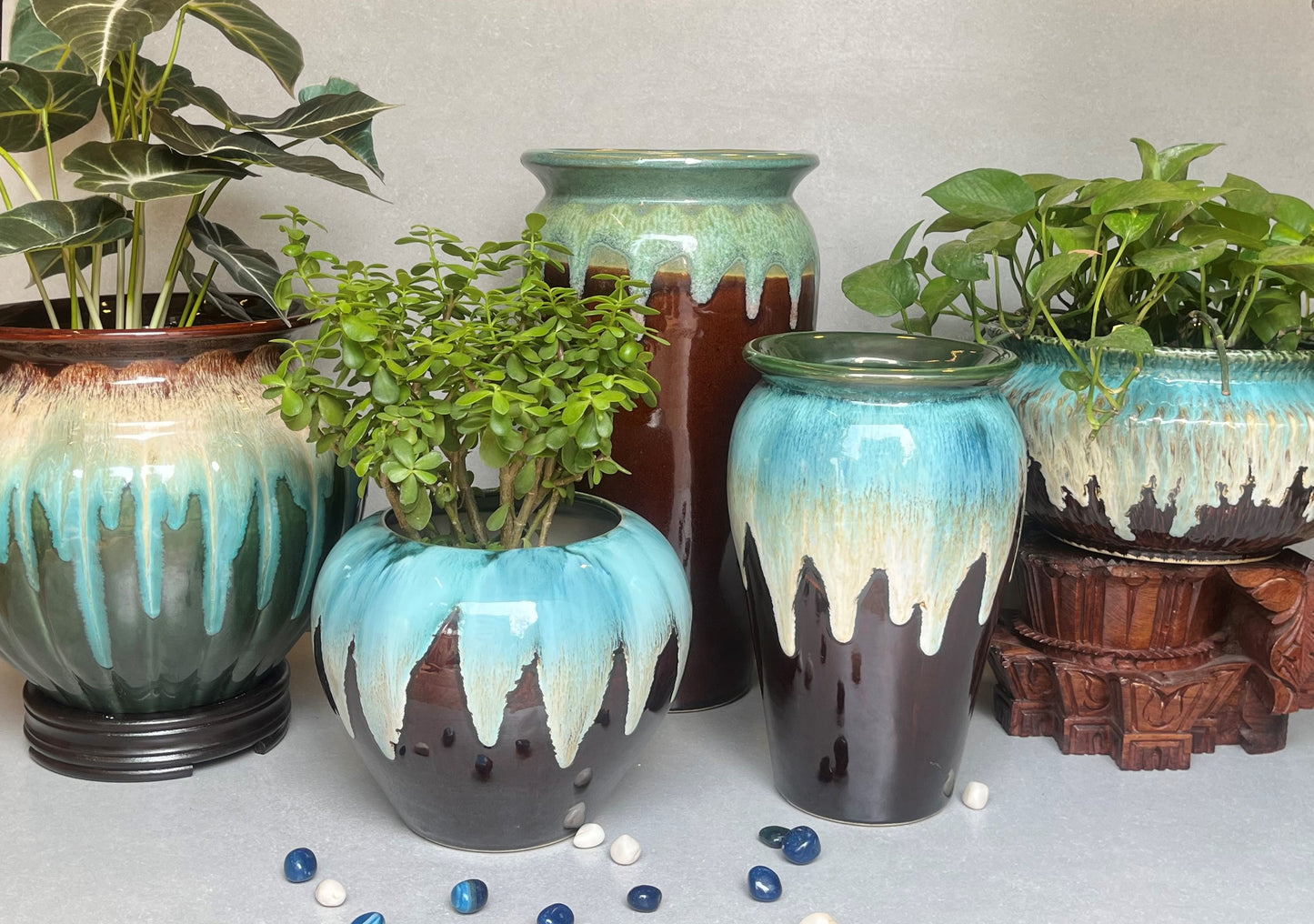 Glazed Handi Planter