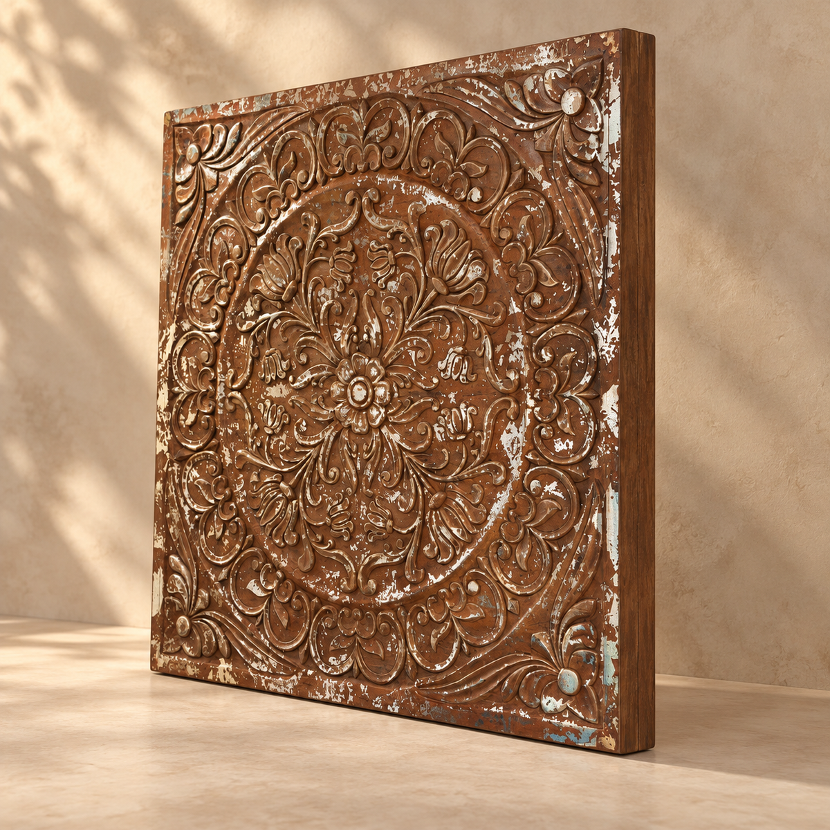 Carved Wooden Wall Panel