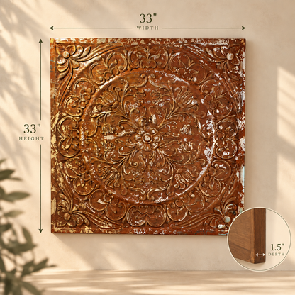 Carved Wooden Wall Panel