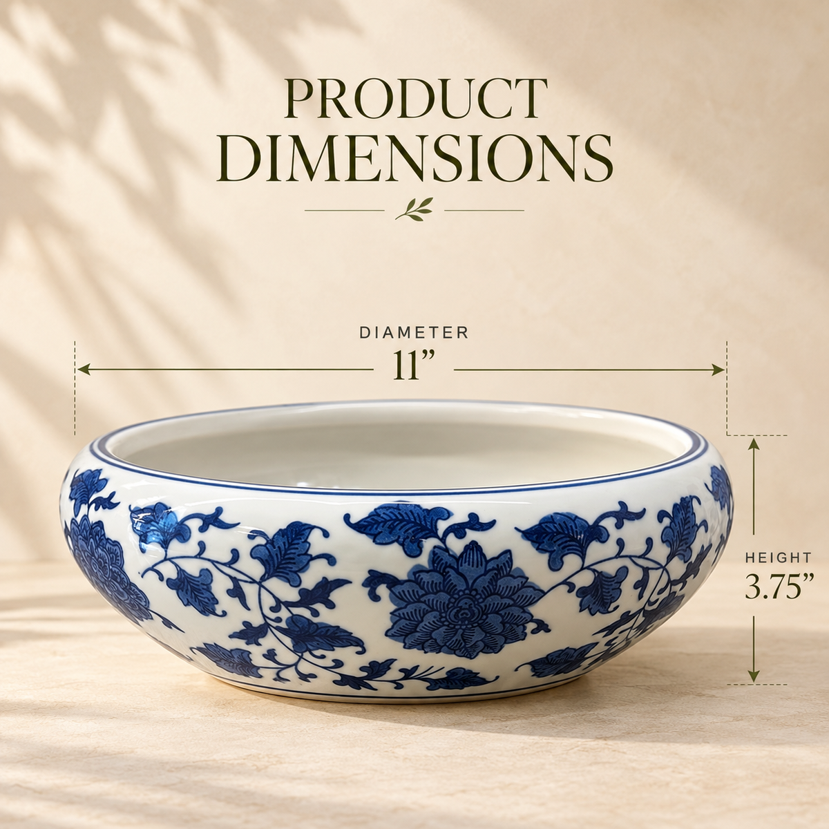 Blue And White Decorative Ceramic Urli