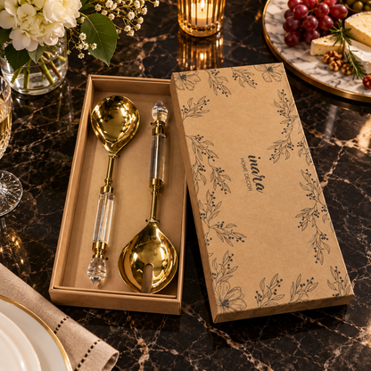 Opulent Gold Serving Cutlery Set
