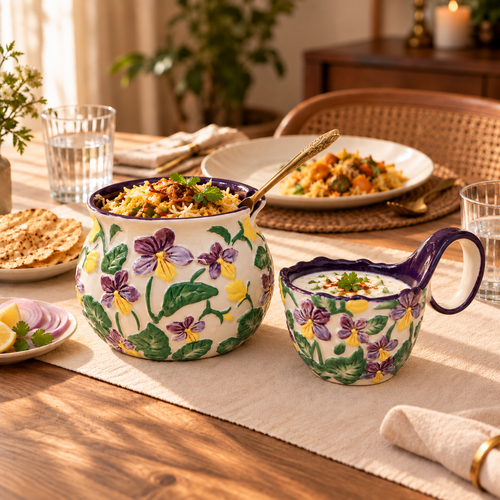 Decorative Hand-Painted Ceramic Bowl
