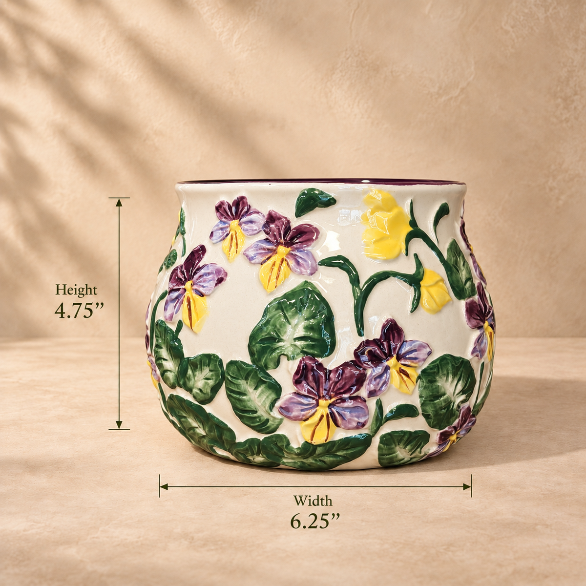 Decorative Hand-Painted Ceramic Bowl