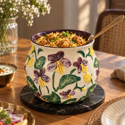 Decorative Hand-Painted Ceramic Bowl