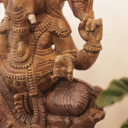 Wooden Ganesha Natural