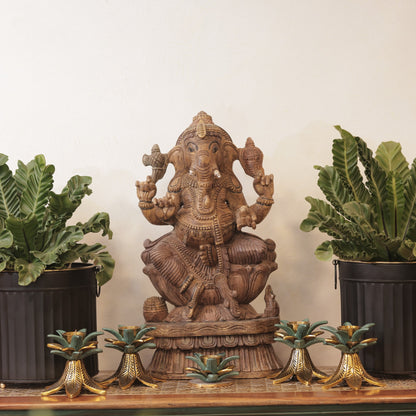 Wooden Ganesha Natural