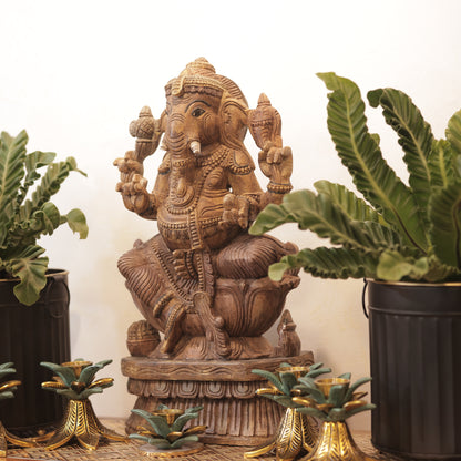 Wooden Ganesha Natural