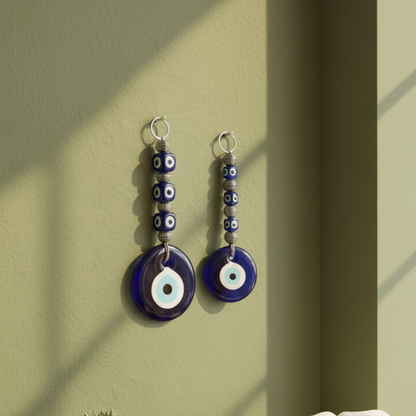 Silver Bead Evil Eye