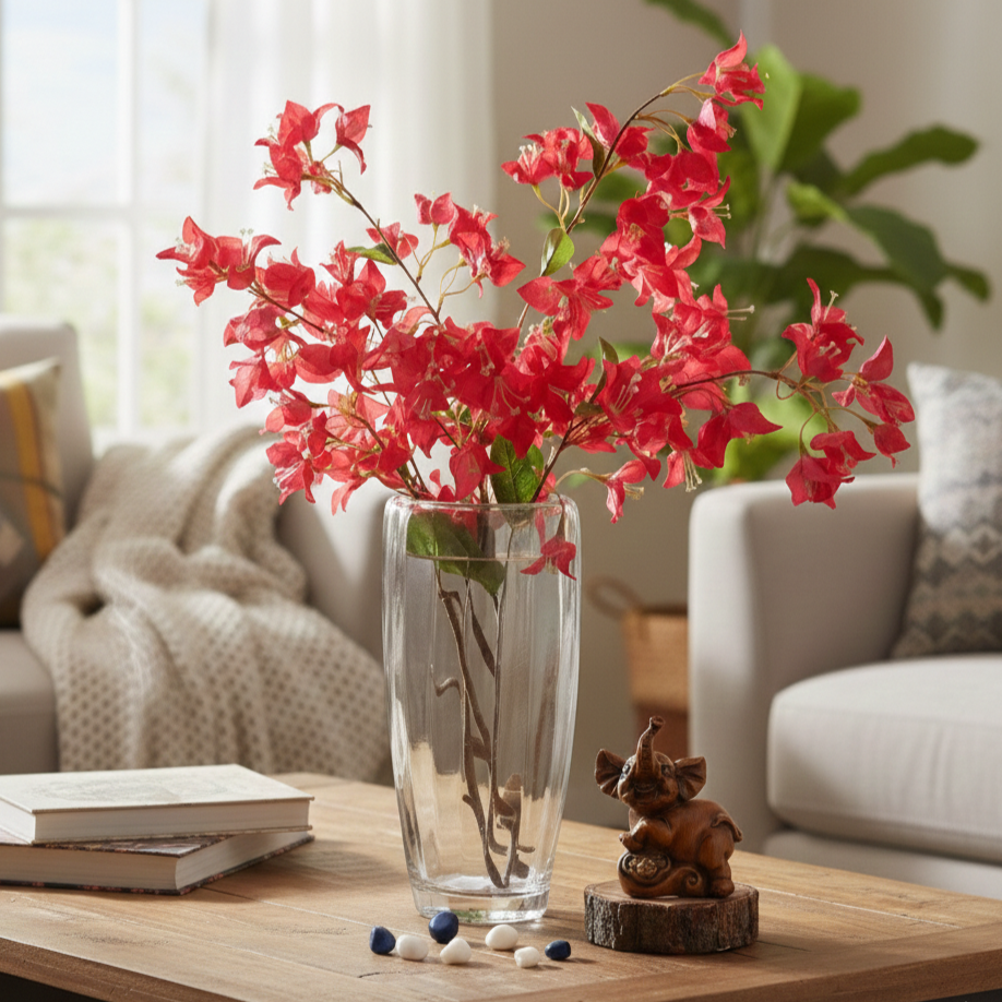 Artificial Bougainvillea Stem Red