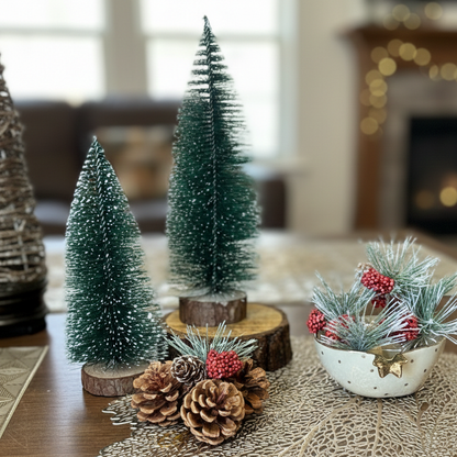 X'mas Tree With Wooden Base